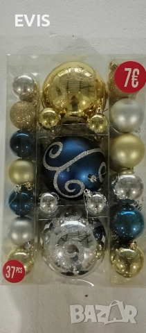 🎄 Комплект коледни топки за елха – 37 броя 🎄