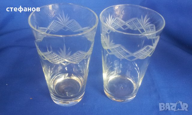 Чаши за безалкохолно 6 бр с гравюра тънко стъкло, снимка 3 - Чаши - 28890022