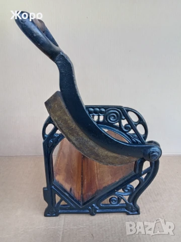 нож старинна гилотина за хляб салам шунка 19ти век, снимка 3 - Антикварни и старинни предмети - 51333563