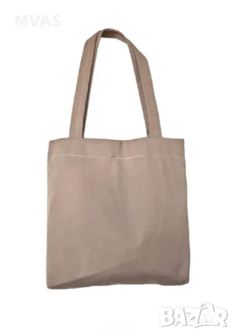 Нова дамска бежова розова платнена ежедневна чанта, снимка 2 - Чанти - 49681411