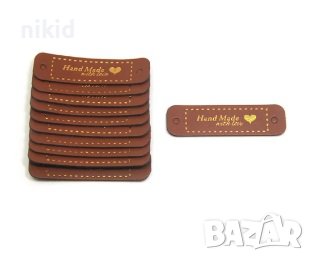 Handmade ❤ кожени тагове емблеми етикети баджове за дрехи, снимка 2 - Други - 35228722