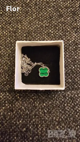 Колие четирилистна детелина, снимка 2 - Колиета, медальони, синджири - 49667309