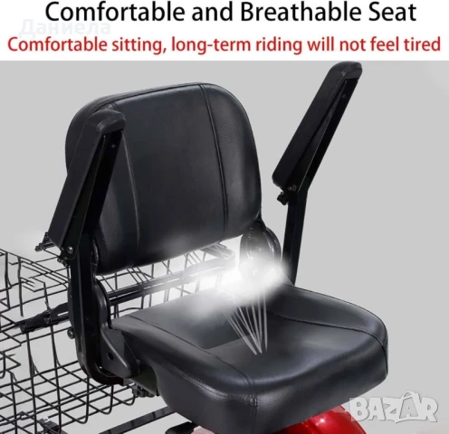 Електрическа триколка 500W, пробег до 40 км., 48V20Ah батерия, 16"/12" , снимка 3 - Мотоциклети и мототехника - 50681546