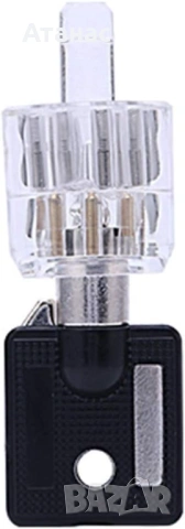 Прозрачна тренировъчна тубуларна ключалка с 7 пина, снимка 4 - Други инструменти - 53530887