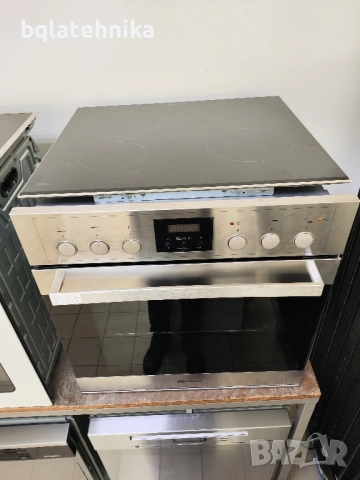 иноксова фурна с керамични котлони за вграждане 