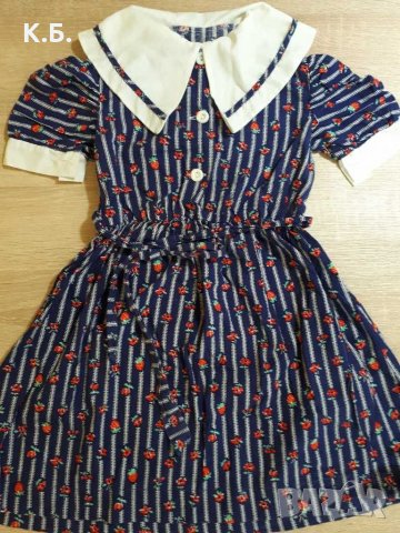 Тънка памучна рокличка за 5-6 год, снимка 1