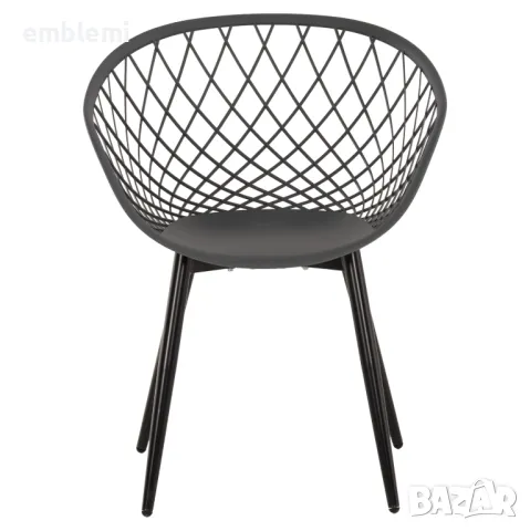 Стол трапезен ARMCHAIR ARIADNE HM8001 бял с кафеви крачета, снимка 6 - Столове - 47537318