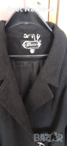 Палто дамско вълнено, черно