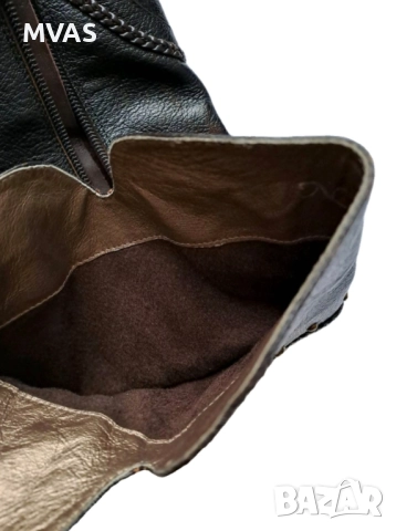 Нови дамски ботуши естествена кожа тъмно кафяви на висок ток 39 размер, снимка 5 - Дамски ботуши - 51879176