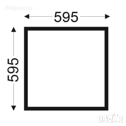 SLC Poseidon 60x60 см. / Бял LED Панел 3000-6000К