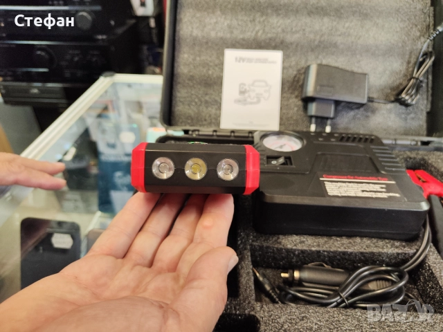 Преносима външна батерия (бустер) jump starter + компресор за автомобил. НОВО!, снимка 9 - Аксесоари и консумативи - 51960240