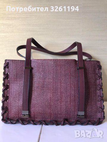 дамска  кожена чанта 3 в 1 - НОВА - цвят бордо , снимка 2 - Чанти - 38903365