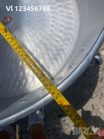 Алуминиева тава кръгла Ф 780 мм, дебелостенна  с дръжки, снимка 5 - Съдове за готвене - 51837171