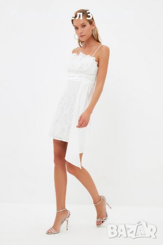 Официална рокля, сватбена, бяла, снимка 4 - Рокли - 39852533