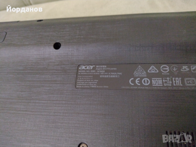 Acer Aspire E17 17.3''Led/Core i5-6200U/8gb.ram./128gb.ssd.+500gb.hdd/GTX950M 2gb., снимка 10 - Лаптопи за работа - 51797212
