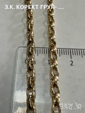 Златен синджир 14к, 9,19гр, снимка 6 - Колиета, медальони, синджири - 52648925