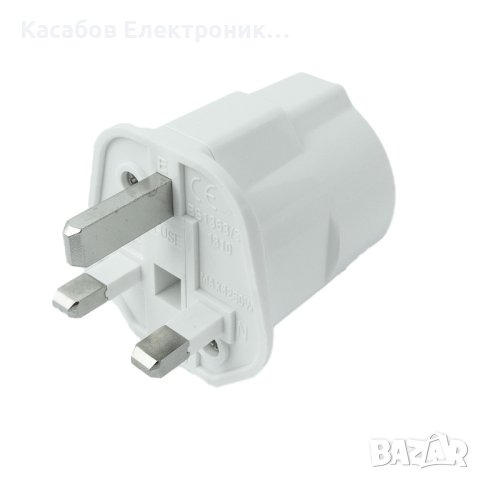 Висококачествен адаптер за щепсел от Европа към Англия EU-UK с предпазител, снимка 3 - Друга електроника - 43544356