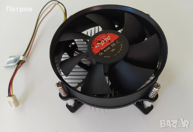 Охладител за процесор (CPU cooler / heatsink + вентилатор) — марка Spire, 12 V, снимка 2 - Други - 51779851