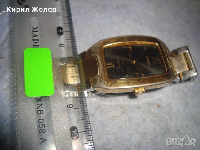 CASIO - МАРКОВ КВАРЦОВ ЯПОНСКИ ПОЗЛАТЕН ЧАСОВНИК с ОРИГИНАЛНА СТОМАНЕНА НЕРЪЖДАЕМА ВЕРИЖКА 27359, снимка 10 - Мъжки - 36694770