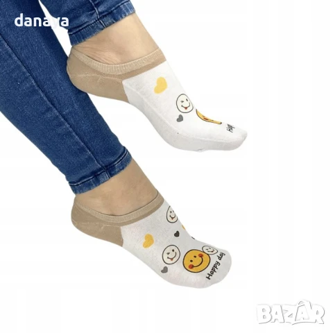 6030 Дамски чорапи терлички Happy day, 35-41 номер, снимка 5 - Дамски чорапи - 51084903