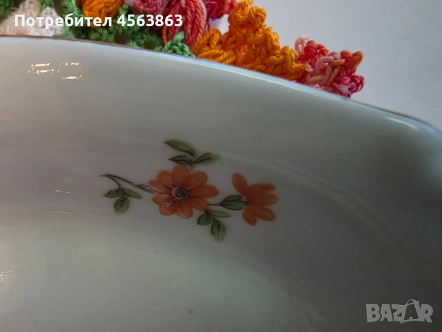 Винтидж порцеланови елипси, снимка 2 - Чинии - 51643851