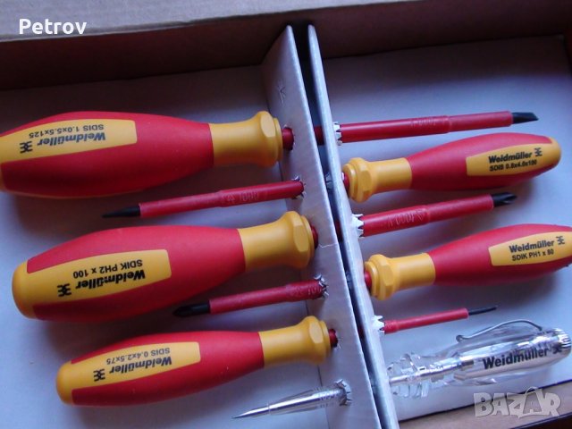 Weidmüller SDI-Set electric - VDE 1000 V - MADE IN GERMANY - 5 Отверки Комплект ЧИСТО НОВ PROFI-Set , снимка 12 - Клещи - 44003352