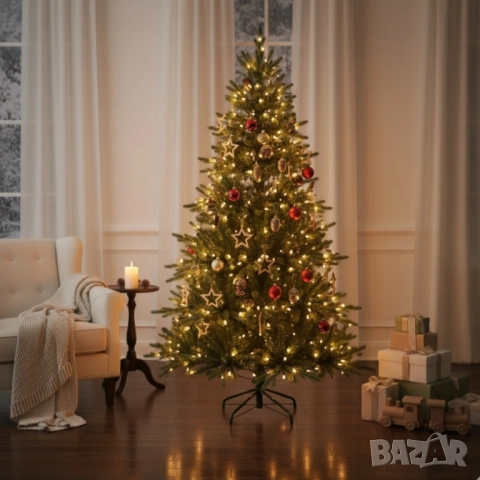 Красива коледна елха с естествено излъчване .На различни цени 