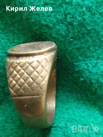 Пръстен с ЕМБЛЕМАНА на МЕРЦЕДЕС стар бронзов ПОЗЛАТА РЪЧНА ИЗРАБОТКА 2279, снимка 5 - Антикварни и старинни предмети - 33369573