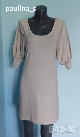 Еластична маркова рокля / туника с буфон ръкави "Mango"® basics / унисайз , снимка 8 - Рокли - 36565535