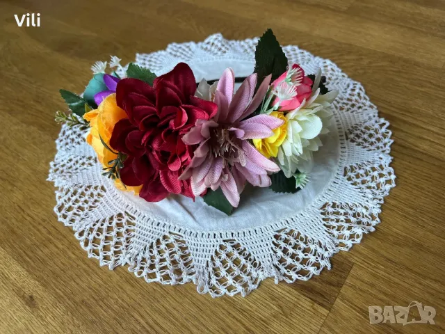 Аксесоар за коса, диадема с цветя, снимка 15 - Аксесоари за коса - 47800216