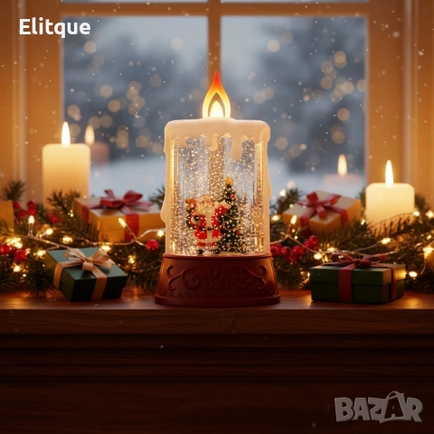 Коледна декоративна LED свещ – Безопасна, блестяща и идеална за одарък, снимка 5 - Декорация за дома - 52750010