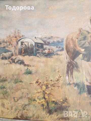 Много стара майсторска картина., снимка 5 - Антикварни и старинни предмети - 40449696