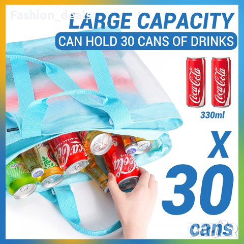 Нова Голяма изолирана хладилна чанта за храна пътуване пикник плаж къмпинг, снимка 5 - Хладилни чанти - 39139708