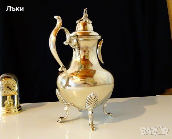 Английска бронзова кана,чайник 1.4 кг.,2 литра., снимка 5 - Антикварни и старинни предмети - 26268926