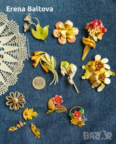 🌼🌸💛🍀 Брошка  винтидж украшения