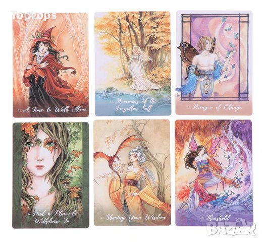 Женски оракули: Foxfire the Kitsune Oracle&Love Your Inner Goddess, снимка 6 - Карти за игра - 36811579