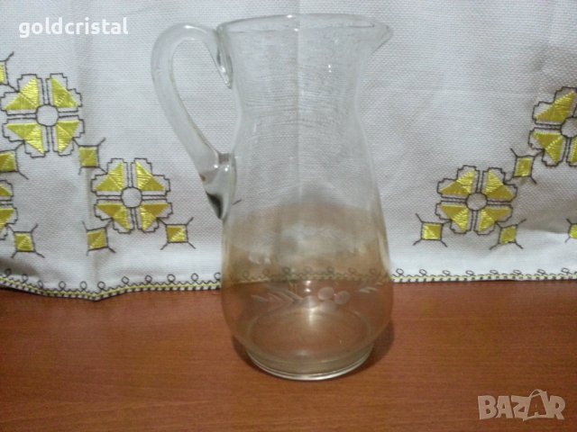 Стъклена кана, снимка 5 - Антикварни и старинни предмети - 42962919