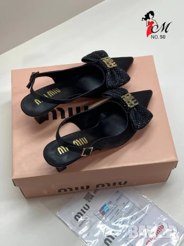 обувки на ток miu miu , снимка 2 - Дамски елегантни обувки - 51387058