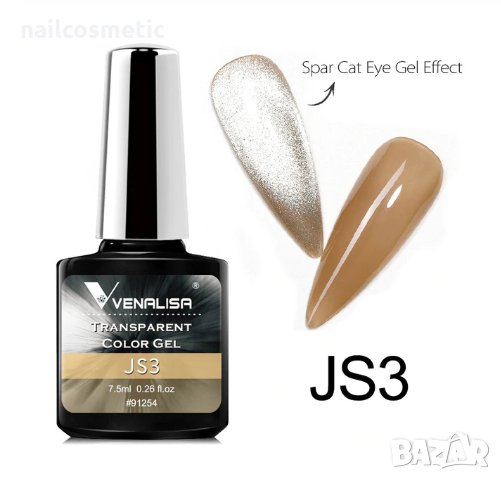 Venalisa Transparent Color Gel / полупрозрачен гел лак, снимка 6 - Продукти за маникюр - 29841204