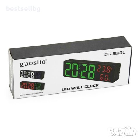 Дигитален настолен часовник постоянно светещ в тъмното с термометър, снимка 8 - Стенни часовници - 43396034