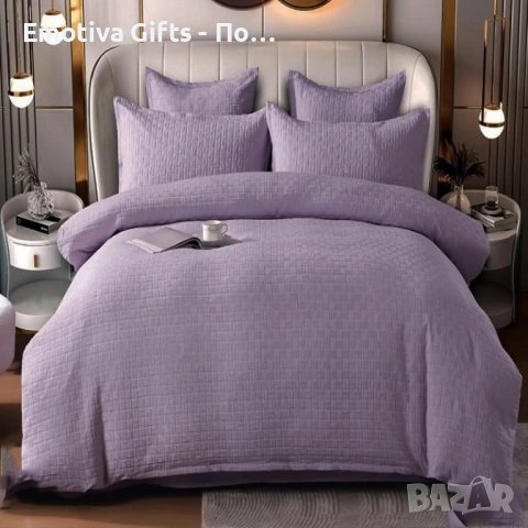 Луксозен комплект с драперия от 100% памук  1 бр. долен чаршаф с размери 230х250 см.  , снимка 6 - Спално бельо - 52870096