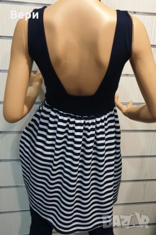 Нова дамска моряшка къса рокля с ефектен гръб и деколте, снимка 13 - Рокли - 28375605