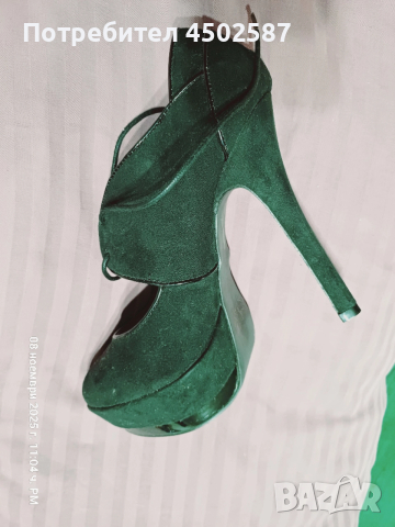 Черни обувки в връзки и 15 см ток, снимка 7 - Дамски обувки на ток - 52949134