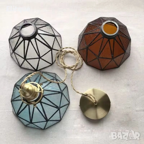 Полилей единичен Vitrage, E27, Amber,Blue или Прозрачно