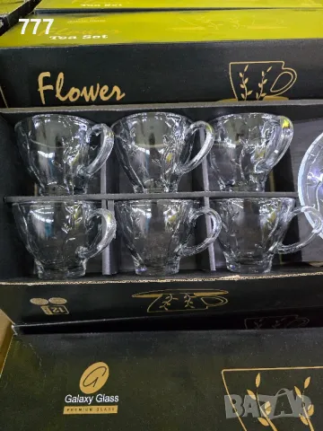 стъклен сервиз за чай