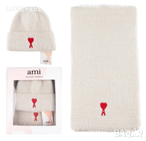 Дамски Шапка + Шал ⚜️ AMI , снимка 3 - Шапки - 53091443