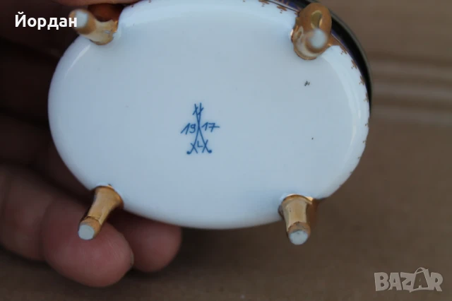 Порцеланова кутия с метален обков ''Meissen'', снимка 7 - Колекции - 51151305