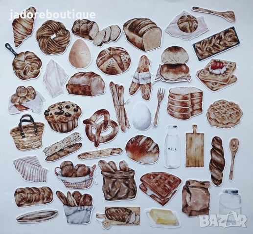 Дизайнерски скрапбук стикери различни теми Париж/ Италия/ Печива/ Къмпинг и други, снимка 10 - Други - 42532827