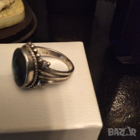  Майсторска изработка сребърен пръстен с кралски седеф , снимка 4 - Пръстени - 37943458