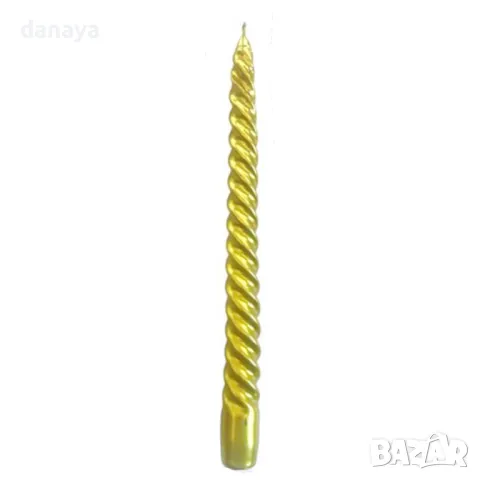 5308 Дълга спираловидна свещ за декорация на маса, 25см, снимка 5 - Декорация за дома - 47628934